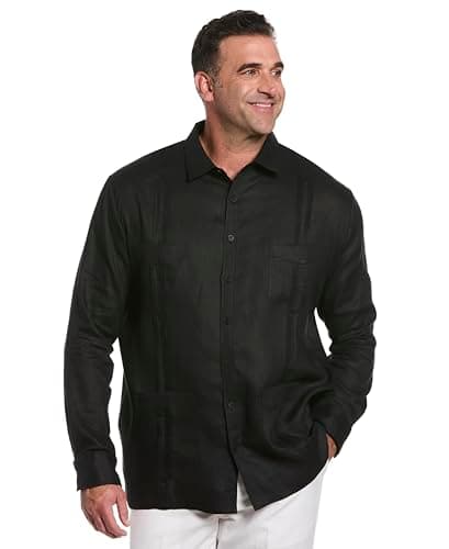 Cubavera mens Four-pocket Mini Pintuck Long Sleeve Button-down Guayabera Shirt Button Down Shirt (pack of 1)