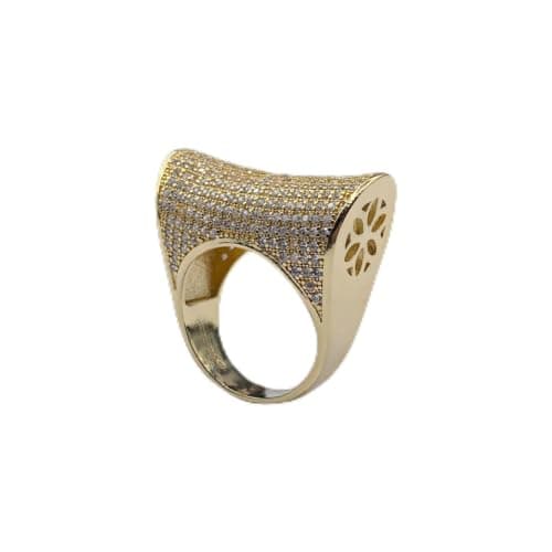 3 Diamonds 3370159539216 Wedding Ring for Women - Gold Plated Fashion Ring