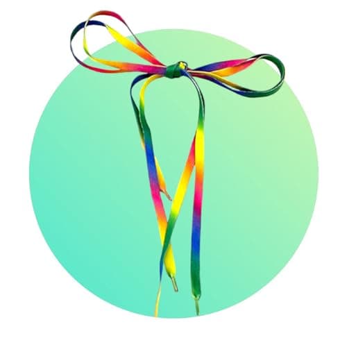 2 Pcs Flat Shoelaces Polyester Multi Color Shoelaces for Sneakers 100cm Walking Running Shoes