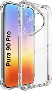 Clear Case for (Compatible with Huawei Pura 90 Pro), Protective Anti-Shock Anti-Scratch Transparent Case with Corner Bumper Cushion, Soft TPU Silicone Case Slim Bumper Case Cellular phone case