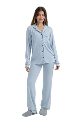 CARINA Womens Contrast - Pipe Pyjama Set Pajama Set (pack of 1)
