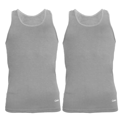 Calvino Mens Set Of 2 Pieces Round Neck Sleeveless Undershirt Slim Base Layer Top (pack of 1) Shirt