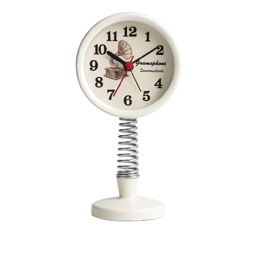Desk Clock Alarm Clock - Creative Desk Clock Time Clock Alarm Clock Day Organizer for Office Bedroom Daily Use (W)
