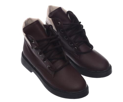 B&W womens B&W-W062-Brown Sneaker Boot
