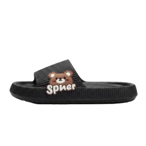 Project Z Women's Comfort Z-Spinner Slippers Summer Shoes EVA Lightweight Waterproof Fashion Design Cute Bear Accessory Multi Daily Use Non-Slip Sole (37 to 41)