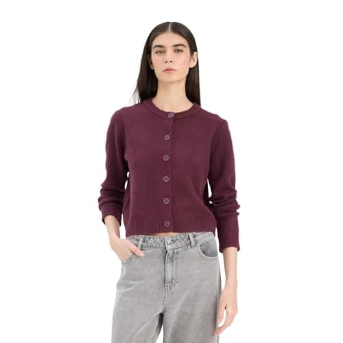 DeFacto Womens Core Regular Fit Crew Neck Long Sleeve Tricot Cardigan E3654AX Cardigan (pack of 1)