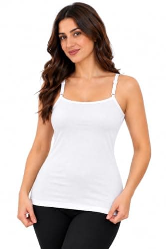 Details Womens Spaghetti Strap Cotton Top Shirt