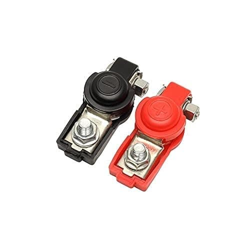 HUSUKU 1 Pair Car Battery terminal connector Clamp Clips Negative Positive for Auto Car Truck(Red+Black) Auto part