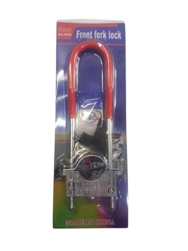 Lokyboy Motorcycle Scooter Front Assist Protection Lock Anti-theft Steel Durable Easy Installation Safety glasses