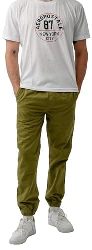 Aeropostale Mens 98% cotton, 2% spandex-Classic-Plain-Elastic cuffs Jeans