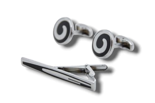 Marco Capelli Cufflinks & Tie Pin Luxury Set Box For Men CT11 Jewelry