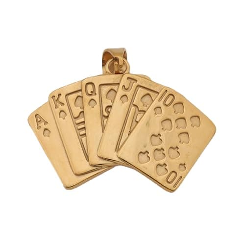 Elegant Bear S220 - Spade Royal Flush pendant Charm