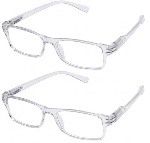 2-Pack Light Reading Glasses - Unisex Shatterproof Flexible Frame & Scratch-Resistant Lenses, Comfortable Modern Eyewear (All Sizes & Colors) Corrective eyeglasses
