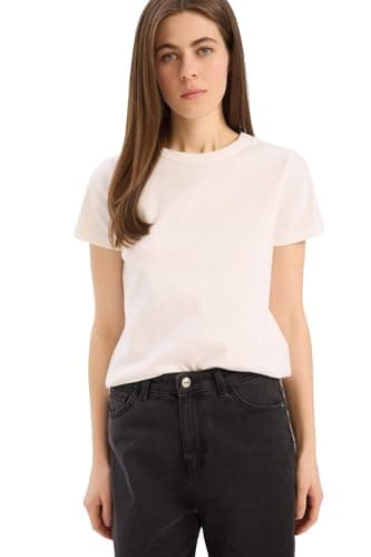 DeFacto Womens Core Regular Fit Crew Neck Knitted Short Sleeve T-Shirt Short (pack of 1)