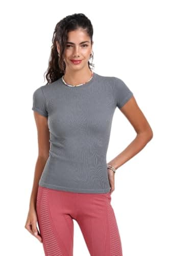 CARINA Womens Slim Fit Ribbed Top Modern Shirt