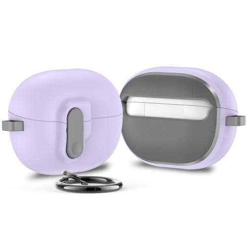 Case Shockproof (Compatible with Huawei FreeBuds Pro 4/Pro 3), [Mixed Material] Double Protective Case, Outdoor Sports Case Cover (Light Purple)