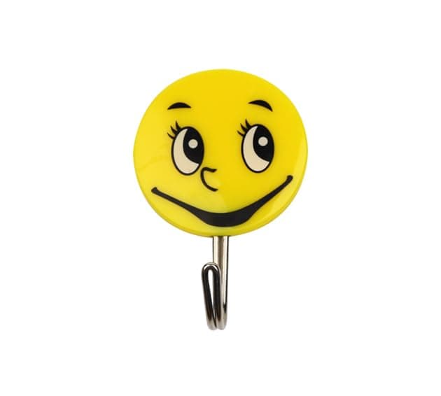 Plastic Multi Purpose Wall Hangers, Yellow, 4 Pieces | Wall Sticking, Durable Plastic, 4 Pieces, Versatile