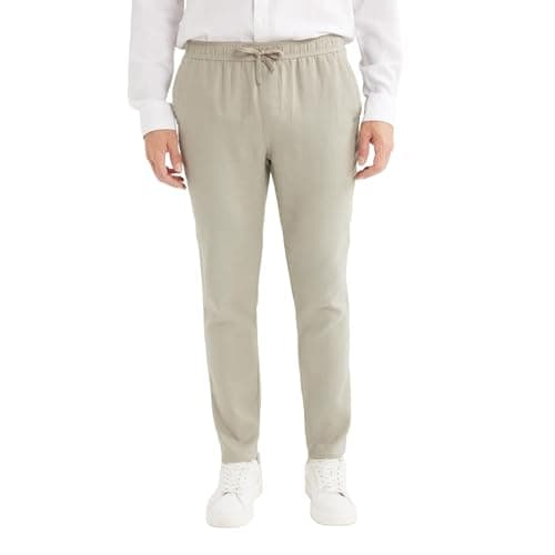 DeFacto Mens Casual Jogger Fit Woven Bottom Trousers Trousers (pack of 1) Pants