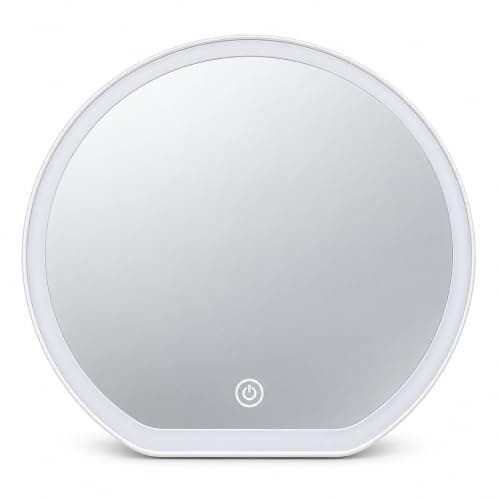 Ushop | LED Makeup Mirror with 3 Colors Lighting, Touch Control, Adjustable | USB Type-C Charging, Adjustable Stand, 3 Light Modes, Suitable for style, light and portable