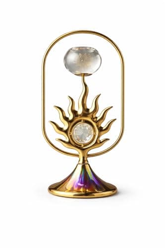 Home Care E-645 Gold Crystal Decor Luxury Illuminated Decorative Piece with Sparkling Gold Crystal Design