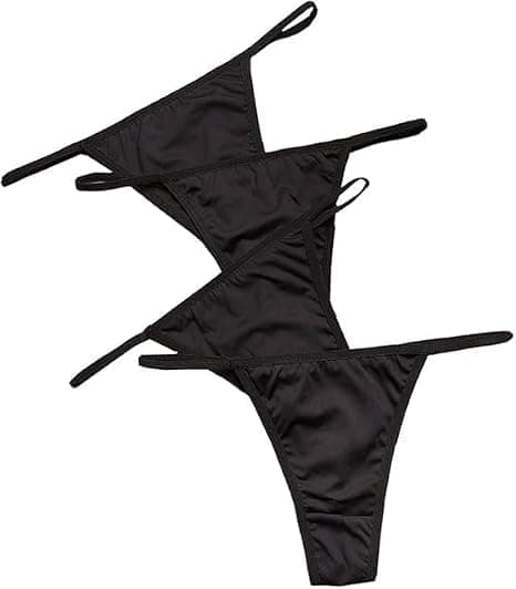 Women's Black Cotton Comfortable and Light Panties for Everyday Use - Multi Piece Set