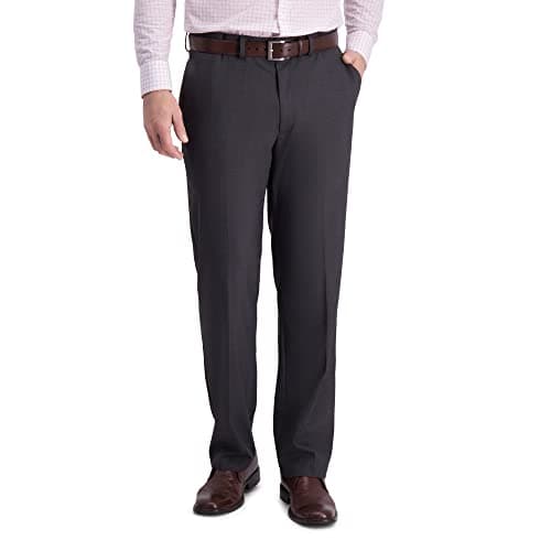 J.M. Haggar Men's Suit Pants Separate, Dark Heather Grey, 36W x 30L