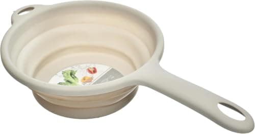 Collapsible Silicone Food Strainer with Long Handle 24cm Kitchen Colander