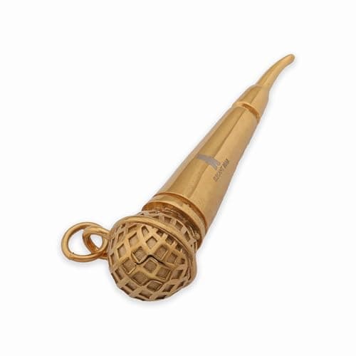 elegant bear S291 - Gold Mic Pendant