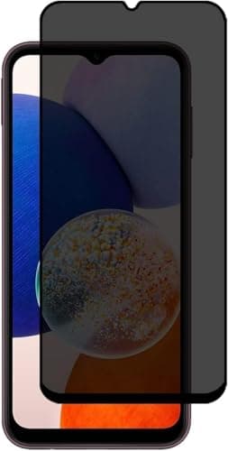 Privacy Screen Protector for Samsung A14 [Anti-Spy] [Anti-Scratch] Tempered Glass Screen Protector Film [Ultra HD] [Bubble Free] [Easy Installation] [End to End] No Fingerprint Support