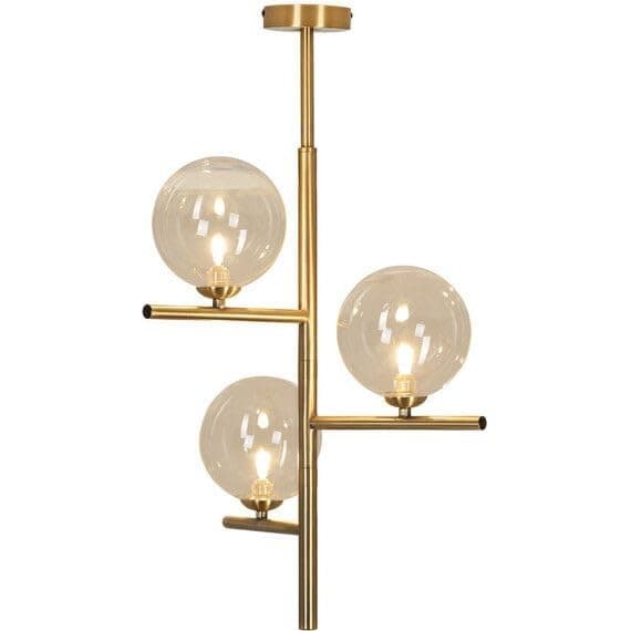 Generic Pendant Light 3 Bulb Without Bulbs 60x30x60cm Gold Edg_32