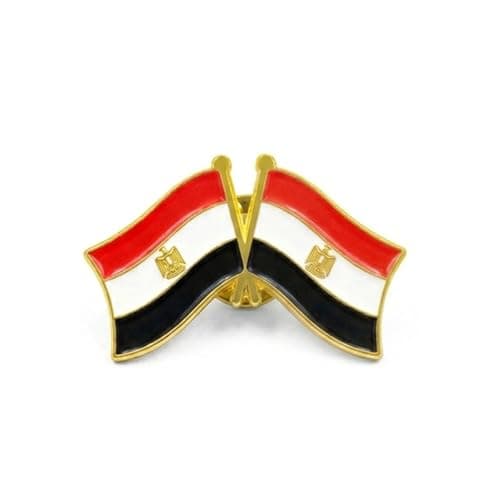 Double Egypt Flag Pin Frosted Metal Gold Color for Jacket Bag Hat Apparel pin