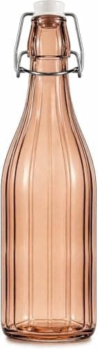 Generic Glass Clip Bottle, Brown, 1000ml, Swing Top Closure, Water Bottle, .sew