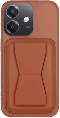 3M Store Leather Case Compatible for iPhone 11 Shockproof Leather Back Card Storage & case built-in Stand PU leather for a stylish look, comfortable grip (Brown) Cellular phone case