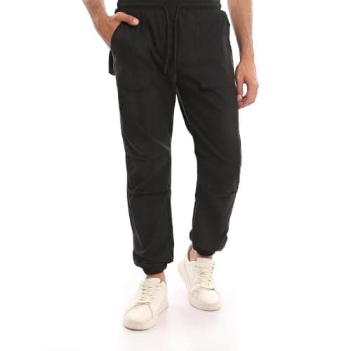 King Tout for Ready-Made Garments Mens Comfy Solid Cotton with Hem Pants (pack of 1)