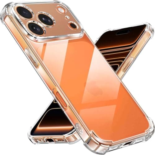 ARROWS Clear Case for iPhone 17 Pro, Transparent TPU Shockproof Phone Cover, Reinforced Corners, Anti-Yellowing, Slim Soft Protective Case, Scratch Resistant