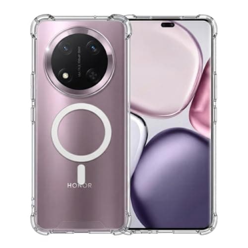 Protective Cover (Compatible With Honor X9C), Magnetic Clear Case With Raised Edges, Shockproof And Slim For (Clear)