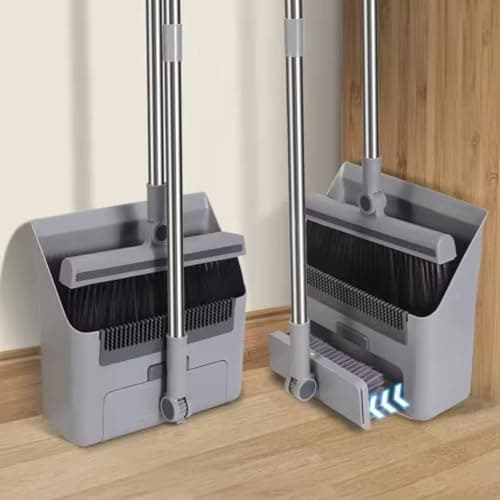 3-in-1 Dustpan Broom and Brush Set for Efficient Home Floor Cleaning