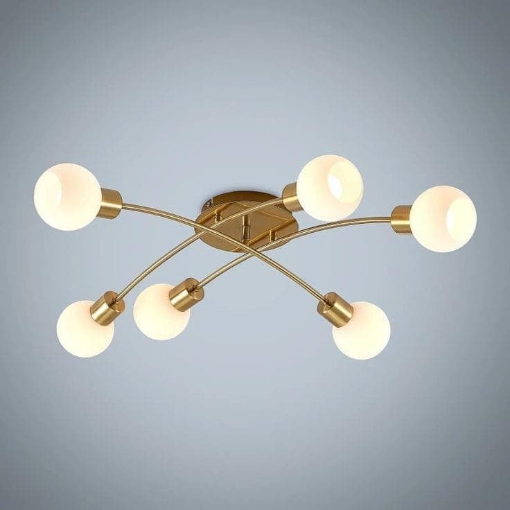 Generic Pendant Light 6 Bulb Without Bulbs 20 * 70 * 20 cm Gold EGL$P237 EGL$P237