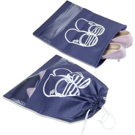 Large Fabric Shoe Bag Travel Organizer 32x45 cm Footwear Storage Pouch with Transparent Window for Closet Organization and Dustproof Protection