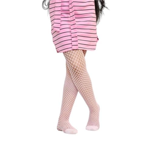 Girls Pink Mesh Tights Soft Lycra Material Fashion Casual Tights for Age 2-12 Years Eid Summer Trip