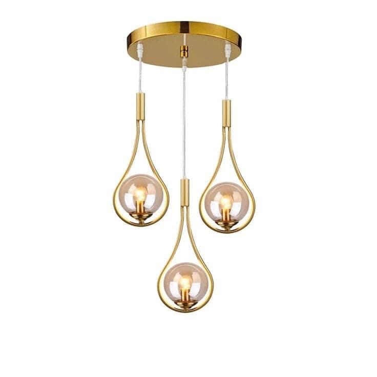 Generic Pendant Light 3 Bulb Without Bulbs 60x30x60cm Gold Light fixture