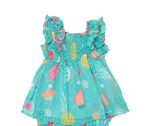 Bebic Dress + Bloomers Set for Baby Girls - Girls smocked dress with bloomers Shirt