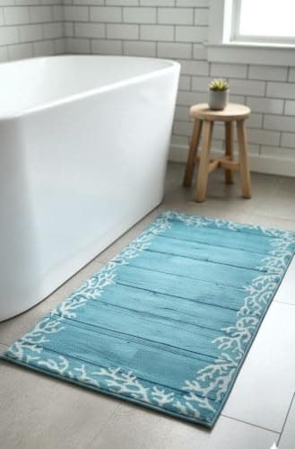 Generic Imported bath mat,Features a comfortable feel for the feet and a non-slip leather backing to ensure stability, safety,High-quality imported material,Backing:Non-slip leather,100 x 50 cm, .Am