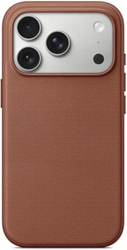 ECO Offical Woven Fabric case for iPhone 17 Pro Cover, Shockproof Woven Fabric, Raised Camera Edge, Anti-Slip, Compatible with Wireless Charger, Woven Shockproof Case (Carmal Orange) Cellular phone case