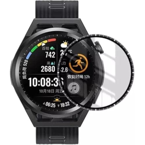 ELMO3EZZ Screen Protector Compatible with Huawei GT Runner Watch, 3D Soft Curved Edge Protection Film [Anti-Scratch] [Bubble Free] [Extremely Shatter-Resistant] [Highly Sensitive] (Not Glass)