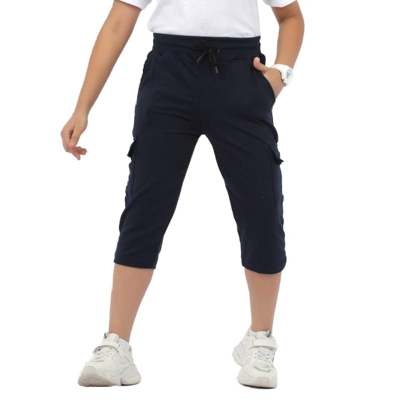 Boys' navy Bermuda shorts