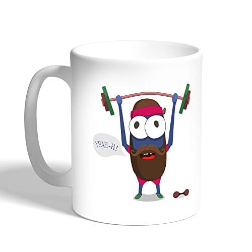 Printed Coffee Mug, Red Color, Cartoon - Sports (Ceramic) Drinking cup