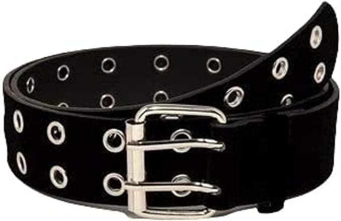 Perforated Decorative Metal Buckle Belt, One Size Apparel belt