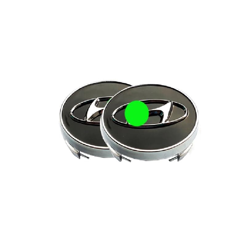 KaberMisr 2020 Car Wheel Decoration Covers Set of 2 Car Tire Rim Covers for Front or Rear Wheel Center Hubs (Hyun?, Black Diameter 6cm, Code:8495) Hubcap wheel cover