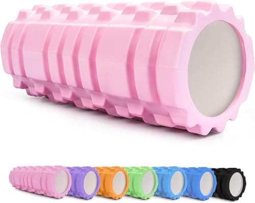 Yoga Roll - Foam Roller, Fitness Foam Roller, Deep Muscle Massage Roller Lightweight Muscle Massage Roller for Yoga, Pilates for Muscle Relaxation, Balance Exercises (Pink, 60cm)